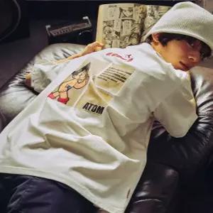 DIADORA 아톰 스몰 로고 반팔 티셔츠 IVORY