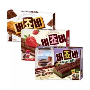 오리온 비쵸비 말차쇼콜라+딸기+초코 125g (총 3개)