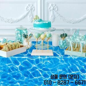 바다 물결 식탁보 플라스틱 인어 파티 테이블 커버 여름 해변 수영장 생일 54x108