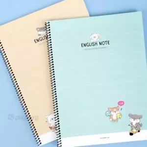 고품질 이리눕개 12줄 영어 노트 라인 공책 5개 1세트 랜덤 초등학생노트 10칸공책 필사노트제작 WFM0IHR