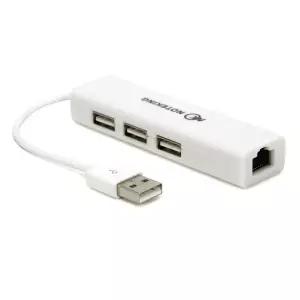 PC 데스크탑 맥북 노트북 USB 인터넷 연결 LAN 젠더 유선 랜 선 케이블 어댑터 + 3포트 USB허브