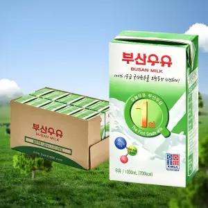 소비기한 7 15 부산우유 멸균우유 카페용 흰우유 1000ml 1L 10개 선물세트 친정 가족 설날 명절 추석