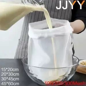 JJYY 00/200/300 메쉬 나일론 필터 너트 우유 가방 그물 요구르트 차 맥주 커피 스트레이너 주방