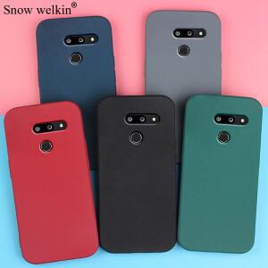 샌드 매트 소프트 실리콘 전체 보호 충격 방지 미끄럼 케이스 LG G8 G7 G6 벨벳 ThinQ 전화 커버