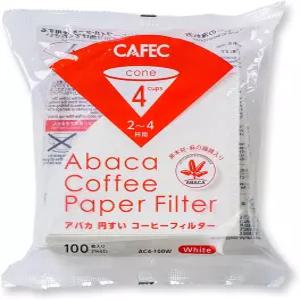 CAFEC 100팩 원뿔 모양의 V60 02 스타일 유니버설 1~4컵 일회용 드립 커피 종이 필터 더 나은 맛을 위한