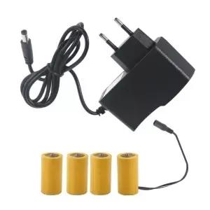 LED 조명 전자 용 C 사이즈 배터리 제거기 케이블 교체 더미 1.5V 6V LR14 4 개