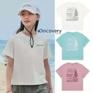디스커버리키즈 DKRS7B053 여아 프레시벤트 캠핑그래픽 반팔티셔츠