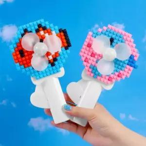 8mm 디폼블럭 해양 생물 손 선풍기 만들기 diy 키트 니모 고래 여름 체험 활동 미술 재료 돌봄 방과후 늘봄 교실 미니 블록