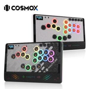 Haute42-COSMOX C-AT 마그네틱 레버리스 컨트롤러 PC/PS4/PS5/Xbox/Steam 스위치 DIY 스티커 조절 가능 트
