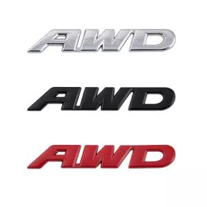 자동차 트렁크 데칼 펜더 배지 AWD 스티커 액세서리 3D 금속 로고 AWD 엠블럼 글자