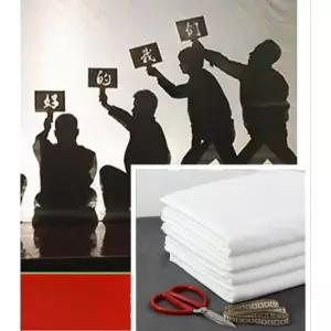 배경 천 그림자극 대형 무대 배경천 공연 그림자 커튼 화이트 1.5m x 2m