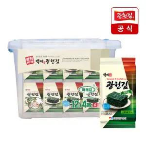 백제광천김 파래 도시락김 4g 16봉x2팩 32봉 +리빙박스 증정