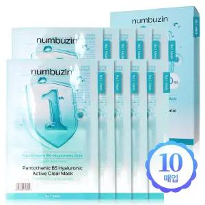 numbuzin 넘버즈인 1번 히알루로닉 판토텐산 클리어 수딩 거즈팩 10매