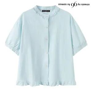 러블리 레이스 포인트 라운드 반팔 블라우스 NQ2BA050L0 1342019