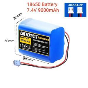 18650 리튬 이온 충전식 배터리 7.4V 3000-15000mAh 블루투스 스피커용 PCB 포함 태양광 헤드라이트-XH-2P