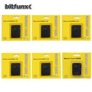 Bitfunx Black Empaty 메모리 8 카드 8MB/16MB/32MB/64MB/128MB/256MB Playstation 2 게임 콘솔 용 저장