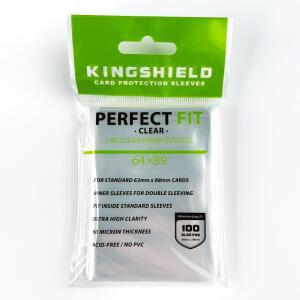 KINGSHIELD 100 개/갑 64*89mm 투명 완벽한 맞춤 슬리브 보드 게임 카드 마법의 내부 포토 수호자 Pkm