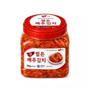 원김치 썰은배추김치 1kg 아삭아삭 시원한 맛김치 통김치 용기