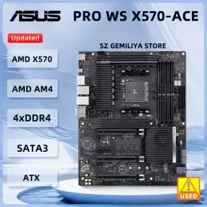 ASUS PRO WS X570-ACE 워크스테이션 마더보드 X570 AM4 DDR4 128GB M.2 지원 Ryzen 5500 5600 5700 2600 24