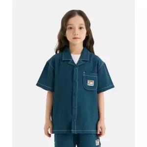 [보리보리/아웃도어프로덕츠 키즈]아웃도어 프로덕츠 시어서커 반팔 셔츠 (로얄 블루)