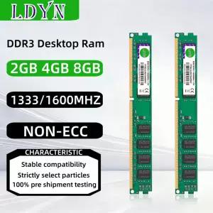 DDR3 2GB 4GB 8GB 1333MHz 1600MHz 데스크탑 메모리 램 PC3-10600 12800 240핀 DIMM 1.5V NON-ECC 언버퍼드