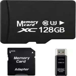 대시캠 카메라 레트로 게이밍을 위한 TIDEFORCIX 128GB 마이크로 SD 카드 USB-A 3.0 리더 및 어댑터 U3 V30