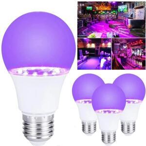 블랙라이트 자외선 램프 UV 퍼플 전구 분위기 E27 10W 360 글로우 파티 용품