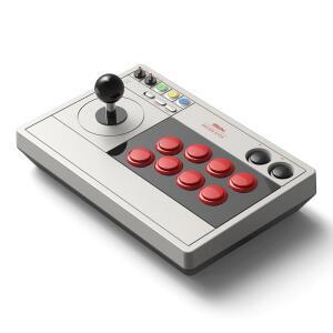 8BITDO 레트로 아케이드 파이트 스틱 8방향 윈도우용 유선 2.4G 2개와 블루투스, 케이블 지원 /스위치 PC 연결 스위치 무선 및 기능, USB-C 2 조이스틱, 터보 버튼 전용 매크로