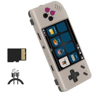 앤버닉 RG28XX 빈티지 핸드헬드 게임 콘솔 리눅스 시스템 2.83인치 IPS 화면 64G 내장 5516 클래식 H700 쿼드코어 TV 출력 3100mAh 배터리 투명 블랙(그레이)