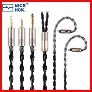 NICEHCK BlackCat HIFI 이어폰 케이블 아연 구리 합금  담근 IEM 와이어 3.5/2.5/4.4mm MMCX/2Pin DB2 SALN