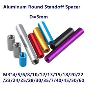 10pcs M3 x 4-100mm 원형 알루미늄 스탠드 오프 컬럼 막대 RC 멀티 로터 용 스페이서 간격 나사 양극 처리