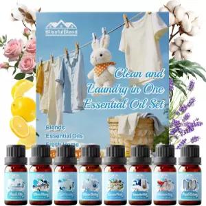 가정용 8x10ml 클린 및 세탁 세트 양초 비누 제조용 향 프레시 린넨 코튼 라벤더 필드 레몬 블라썸