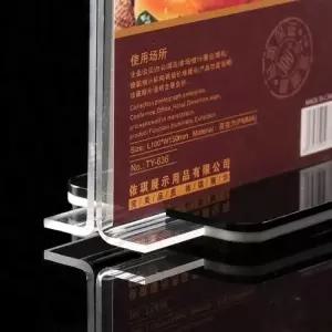 [아우트66]식당 T자 투명 아크릴 POP 메뉴판 스탠드
