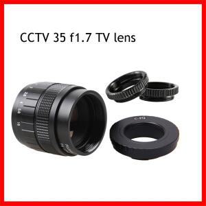 FUJIAN 35mm F1.7 CCTV TV 영화 렌즈 + C 마운트 Pentax Q Q7 Q10 QS1 미러리스 카메라 C-PQ 용 매크로 링