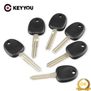 KEYYOU 트랜스폰더 키 블랭크 현대 엑센트 I30 소나타 NF 엘란트라 투싼 베르나 자동차 쉘 케이스 교체 칩