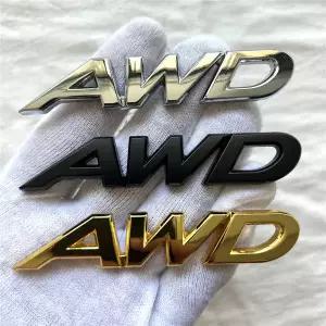 메탈 AWD 4륜 구동 자동차 로고는 차체 트렁크 테일 사이드 자동차 스티커 데칼 장식 액세서리