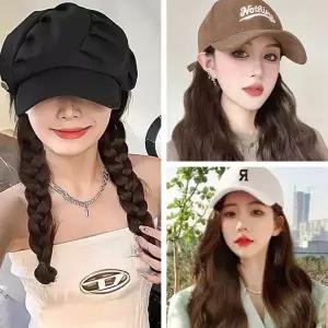 모자 풍성한 일체형가발 긴머리 3종