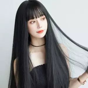 내추럴 여성 가발 스트레이트 가발 여자풀 통가발 여자풀가발