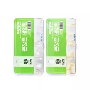 NRYAN 엔리안 네일 팁 풀팁 (내추럴,투명) 500T