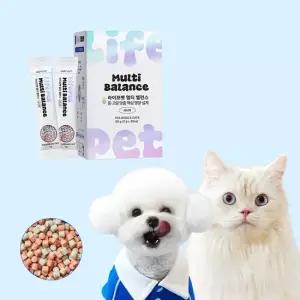라이프펫 강아지 고양이 종합영양제 멀티밸런스 시니어 노견 30포 종합건강 60g
