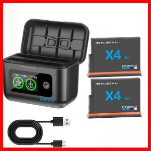 Insta360 X4 에어 배터리 2100mAh 및 전원 액세서리용 LCD 2슬롯 고속 충전 박스