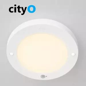 씨티오 LED 바로 원형 센서등 30W 30cm(13인치) 주백색 4000K 현관 계단 베란다 전실 엣지 조명