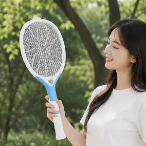 [셀러허브]여름 야외 가정 전기파리채 220V 충전식 모기채 (S50060821)