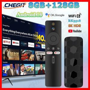안드로이드 16 R3+ 8K 울트라 HD TV 스틱 듀얼 UI 인터페이스 와이파이 2.4G/5.8G 8GB+128GB RK3518 쿼드