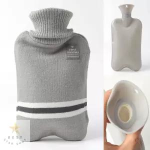 소프트 보온 물주머니 복부 허리 온수 찜질팩 그레이 800ML