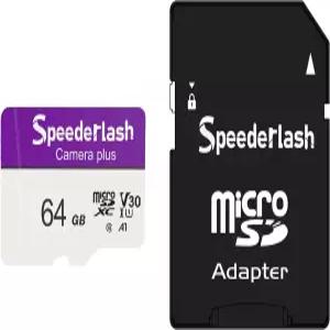 카메라 스마트폰 드론 태블릿 PC용 마이크로 SDXC 메모리 카드 64GB 팩 어댑터 포함 Speederlash 플러스 TF