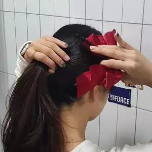 [룽스_66]리본바나나핀 왕리본 데일리 바나나핀 레드