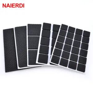 NAIERDI 1-24PCS 안티 슬립 매트 자체 접착 가구 다리 피트 펠트 패드 범퍼 댐퍼 의자 테이블 보호기 하드