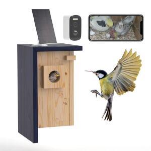 BIRDHOUSE 카메라 - 태양열 구동 1080P 관찰 둥지, 야간 뷰, 야외 위한 및 박스, 새 HD 스마트 2.4G 부화, 정원 애호가를 시야, /2K 네스트 라이브 이상적인 선물 WI-FI 실시간