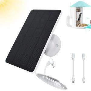 NETVUE, BIRD BUDDY, HARYMOR, FAZOXO, SOLIOM, DC 피더 교체품 모이통, 충전 카메라 패널 케이블 5V 배터리 VIMKIM 새 태양열 3M(10피트) 호환되는 4W 커넥터와 3.5 포함,